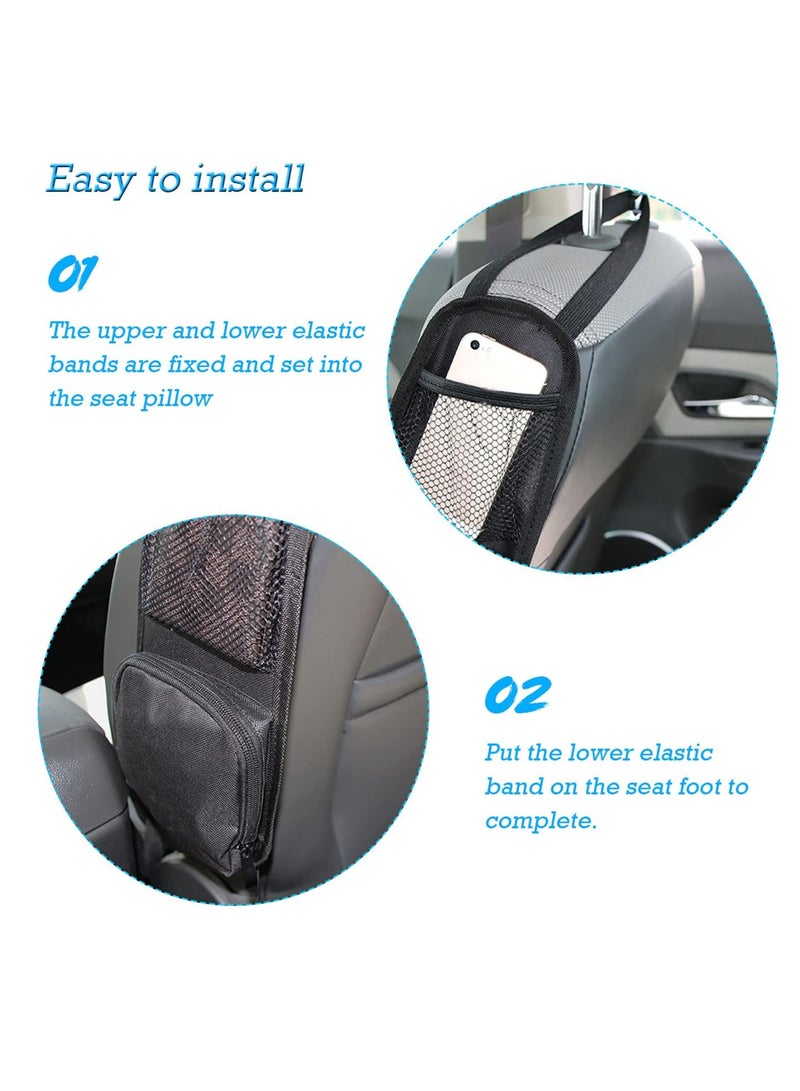 GIA Car Organisers Car Seat Side Storage Bag Car Storage 2 Pack 3 Car Pocket Car Organiser Front Seat For All Vehicles Convenient To Put Ltems - Image 4