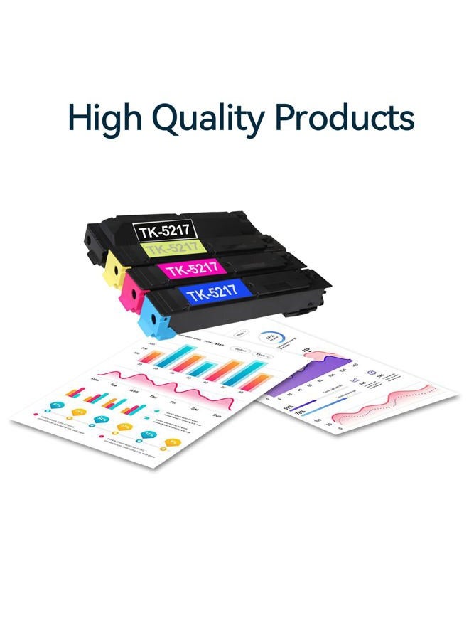 ASANSH Used Remanufactured TK-5217 TK5217 Toner Cartridge for Kyocera TASKalfa 406ci Copystar CS406ci Printers (4-Pack) - Image 3
