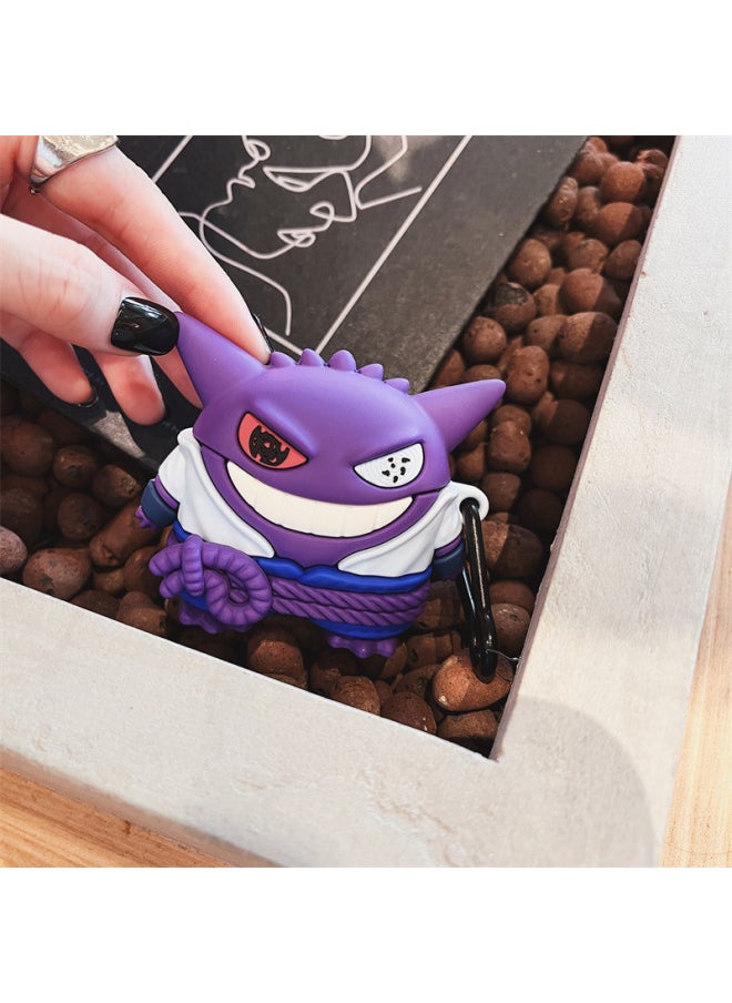 Generic - Personalized Three-dimensional Geng Ghost Application Airpods Pro2 Four-generation For Apple Bluetooth Earphone Case Two-generation Three-generation Protective Case-Color:Uchiha Sasuke Gengar + Hook-Applicable Models:Airpods Pro/pro2 Generation - Image 1