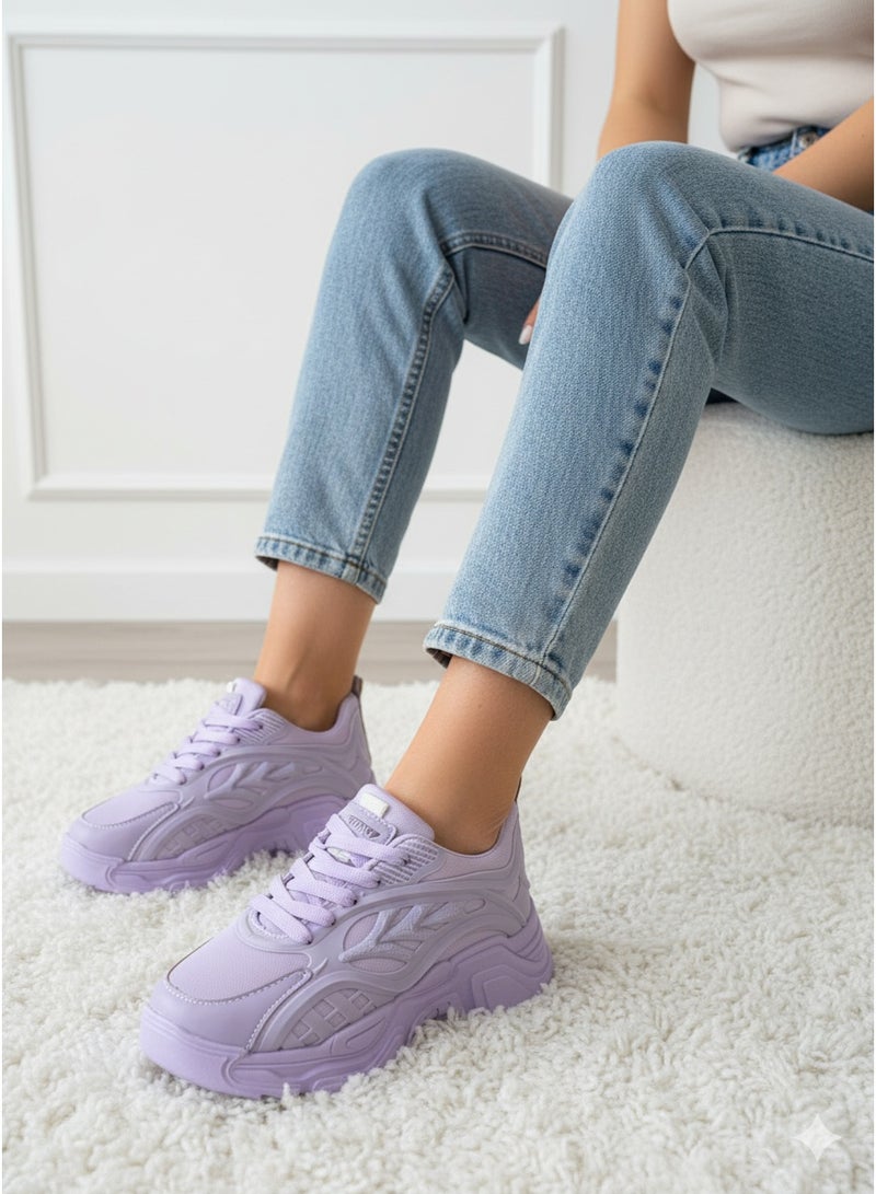 فيبراندا حذاء رياضي عصري للنساء-موف-L-546 - Image 1