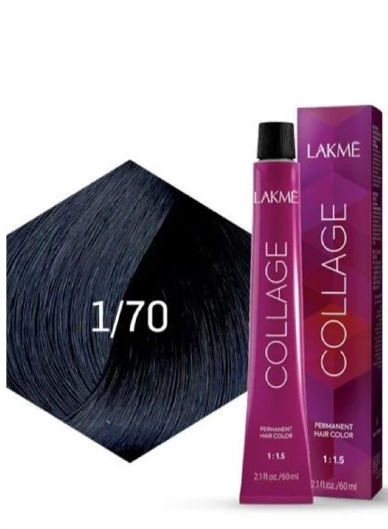 لاكمي صبغة شعر دائمة كولاج 1/70 اسود مزرق 60 ملي
