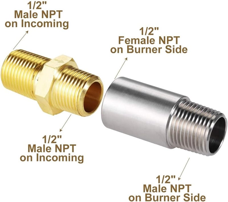 High Capacity 90K BTU Liquid Propane Gas Fire Pit Air Mixer Valve 1 2In - Image 4