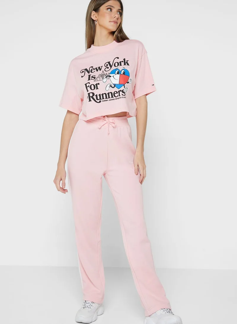 TOMMY JEANS Wide Leg Logo Pants