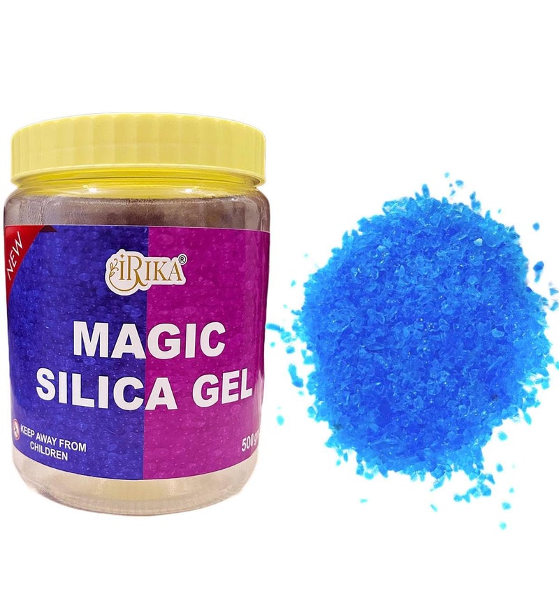 IRIKA Magic Blue Silica Gel for Dry Flowers Reusable NonToxic Drying Agent for Resin Art Craft 1 500GM - Image 1
