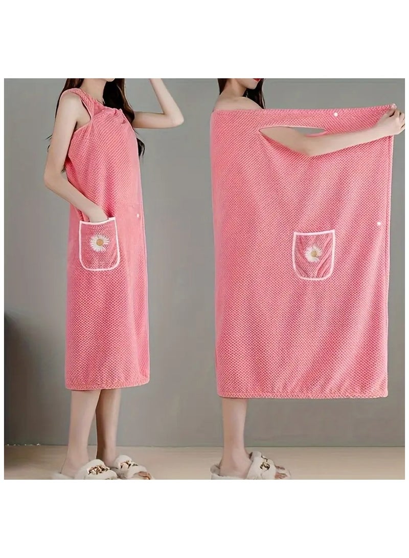 حسم معطف منشفة حمام نسائية قابلة للإرتدا من الألياف الدقيقة فائقة الامتصاص - Image 1