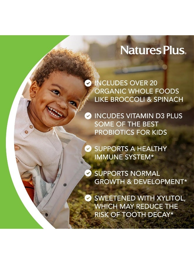 NaturesPlus Natures Plus Animal Parade Source of Life Gold Children's Chewable Multivitamin - Assorted Cherry, Orange & Grape Flavors - 60 Chewable Tablets - Vegetarian, Gluten-Free - 30 Servings - Image 4
