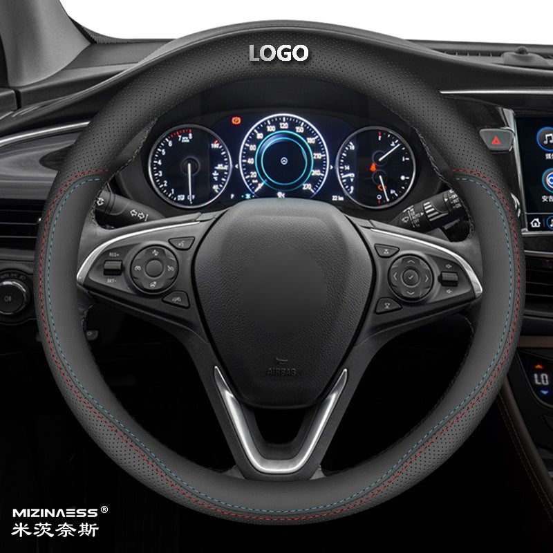 Hongqi H5 Leather Steering Wheel Cover 18-19-20-22-23-24 Car Four-Season Anti-Slip Hand-Free Sewing Handle Cover - Image 2