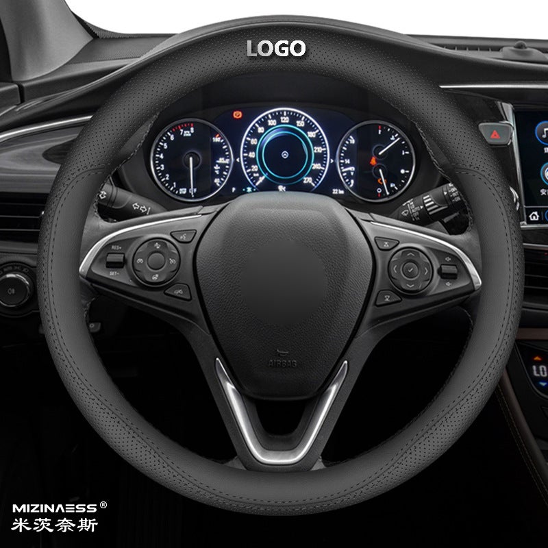 Hongqi H5 Leather Steering Wheel Cover 18-19-20-22-23-24 Car Four-Season Anti-Slip Hand-Free Sewing Handle Cover - Image 3