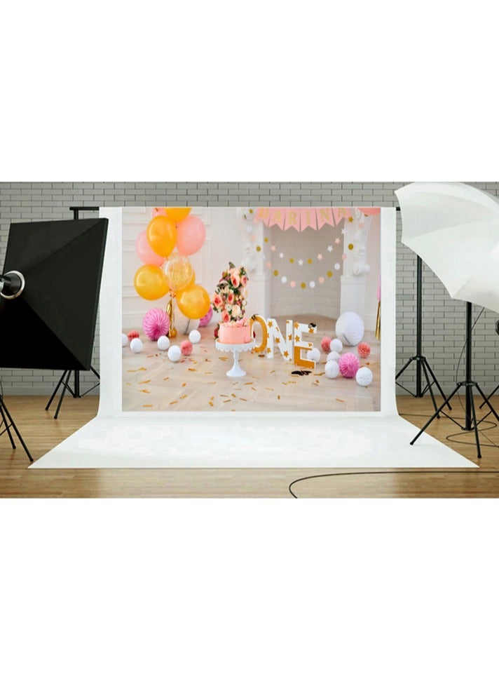 Loquat First Birthday Backdrop Photography Background,Photography Backdrop Sweet 1st Birthday Party Photography Backdrop Colorful Balloon Background - Image 3