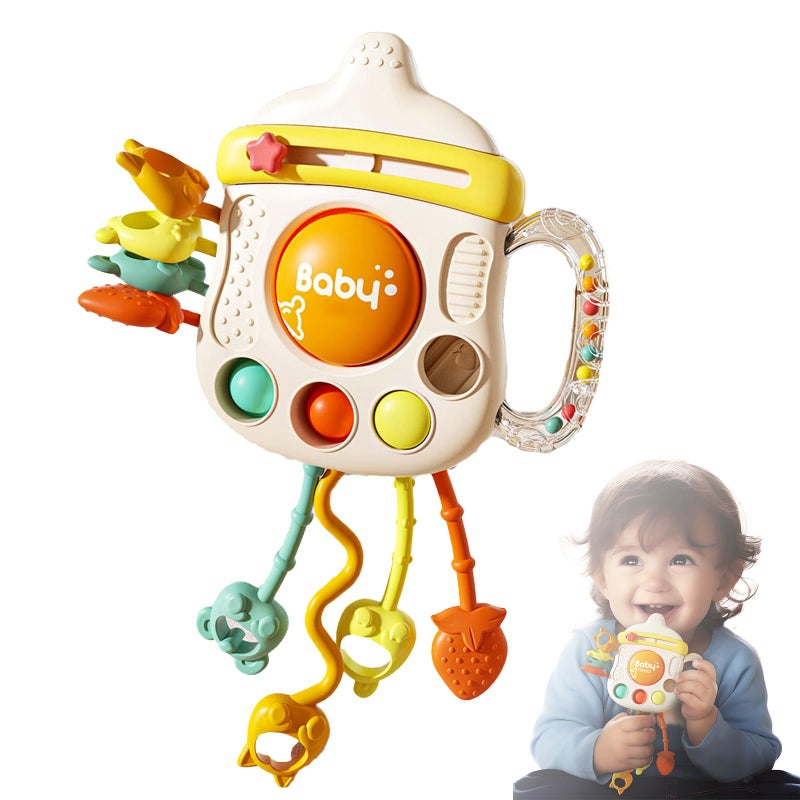 XXEDSPTY Montessori Baby Sensory Toys for 612 Months Silicone Pull String Teething Toy Infant Fidget Travel Toys Airplane Travel Essentials Newborn Baby Christmas Birthday Gift for Babies - Image 2