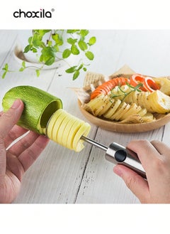 choxila 1pc Stainless Steel Vegetable Drill,Fruit Corer And Veggie Spiralizer,Vegetable Drill Twister Set,Ergonomic Handle With 4 Sizes for Coring and Hollowing out Zucchini, Potatoes, Carrot,Apple  - Image 2