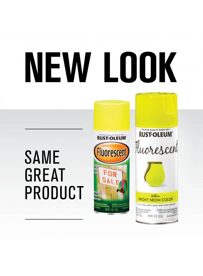 Rust-Oleum 342571 Specialty Fluorescent Spray Paint, 11 oz, Yellow - Image 2