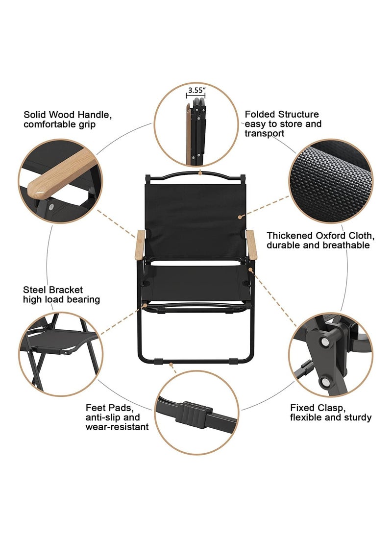Generic Camping Chair Folding Chair Portable Beach Chair Oxford Cloth Fishing Chair Outdoor Chair for Outdoor Camp Beach Travel Picnic Hiking(Beige) ﻿  - Image 3