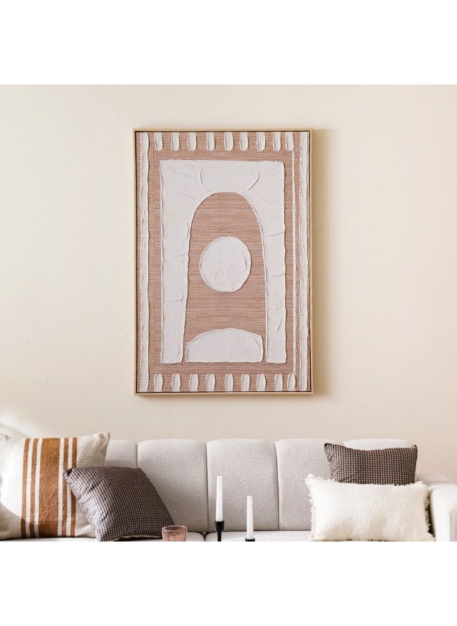 DANUBE HOME Cyprus Canvas Stands Alone Framed Wall Art 82.6x122.6 Cm – Large Modern Abstract Canvas Painting, Elegant Minimalist Wall Décor For Living Room, Bedroom & Office Spaces  - Image 3