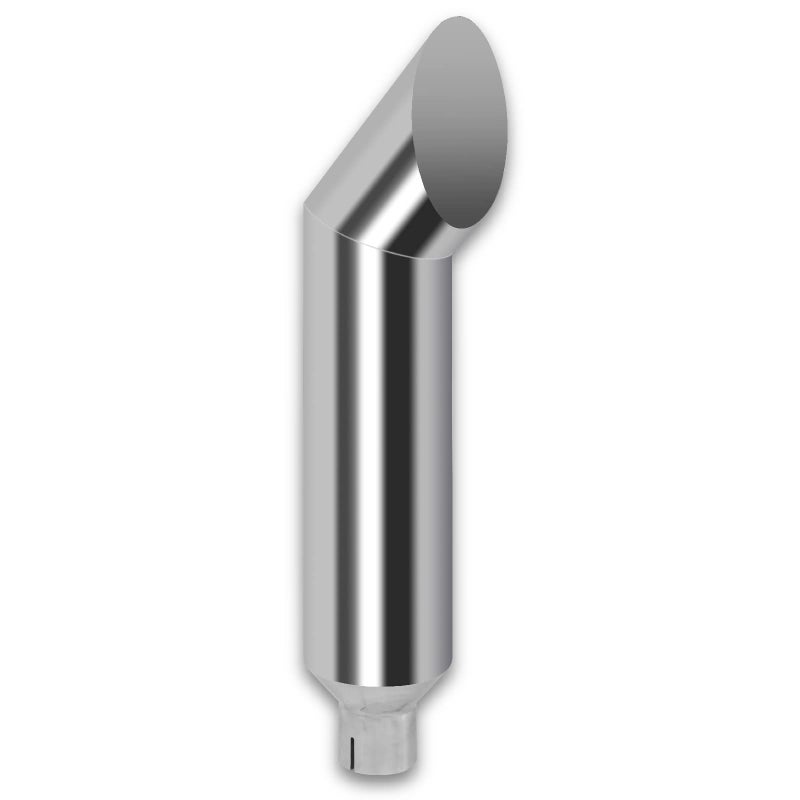 FGJQEFG 5 Inch Inlet 7 Inch Outlet Polished Stainless Steel Miter Angle Cut Diesel Smoker Exhaust Stack Tip Diesel Exhaust Tip(Stack Smokers 5" ID Inlet 36" Long) - Image 1