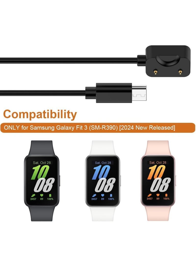 2 Pack Charging Cable Compatible with Samsung Galaxy Fit 3 Charger Replacement Magnetic Type-C Charging Cord for Galaxy Fit 3 Fitness Tracker (SM-R390) 3.3ft - Image 2