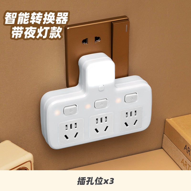 Household Socket Converter Plug With Usb Power Plug Row Wireless Socket Panel Porous Without Cable Plug - Image 1