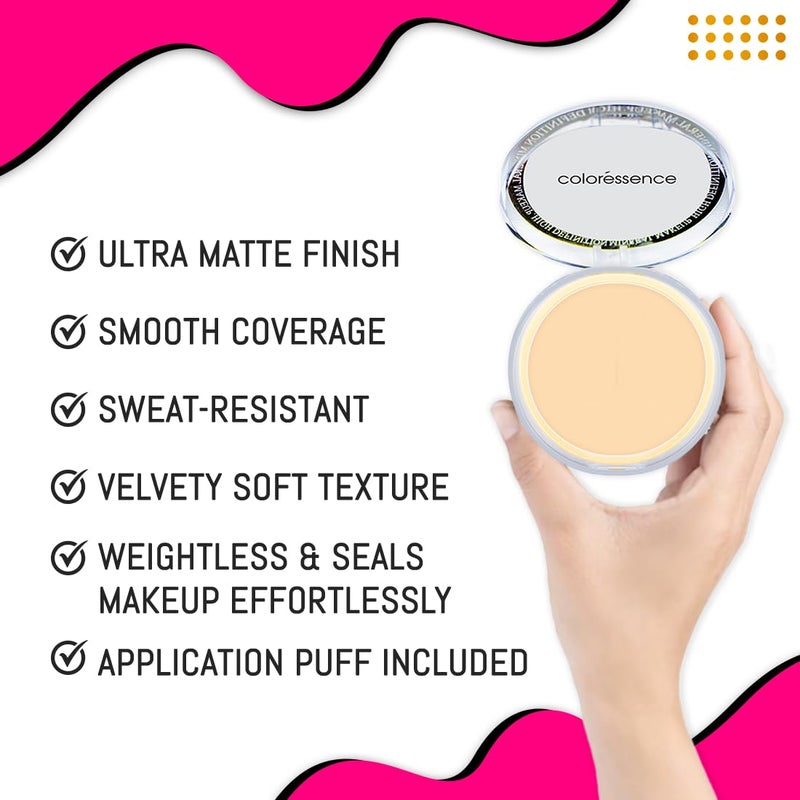 Coloressence Matte Compact Powder For All SkinsPinkish Beige 10 Grams - Image 3