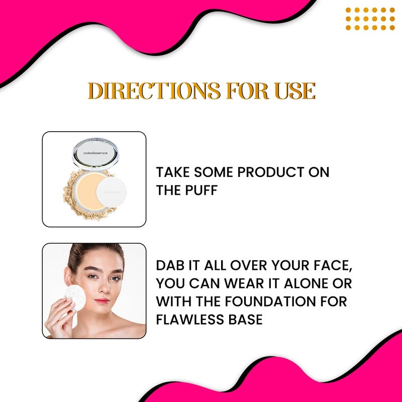 Coloressence Matte Compact Powder For All SkinsPinkish Beige 10 Grams - Image 5