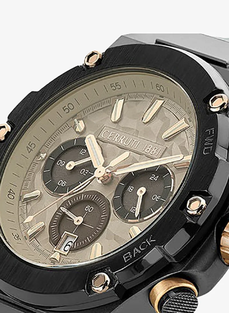 CERRUTI 1881  Men's Round Shape Silicone Band Analog Wrist Watch 44 mm - Grey Dial - CIWGQ2224304 for Men | Best Price UAE