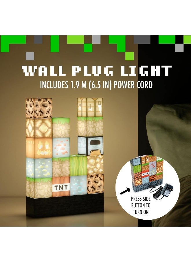 Paladone - Paladone Minecraft Official Licensed Block Building Lamp 16 Customizable Light Up Blocks - Image 1