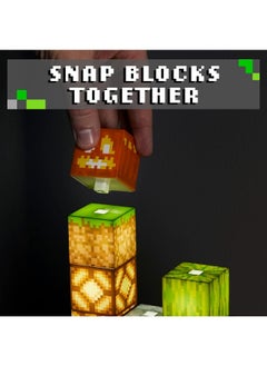 Paladone Paladone Minecraft Official Licensed Block Building Lamp 16 Customizable Light Up Blocks  - Image 5