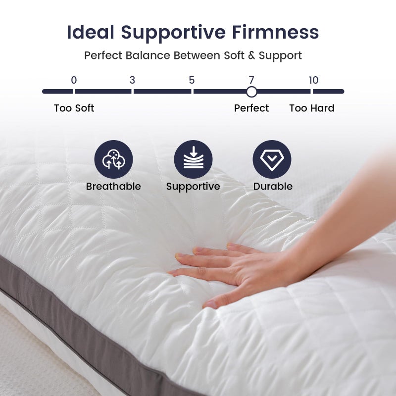 Rainmr Shredded Memory Foam Thick Body Pillow, Breathable Extra-Firm Large Pillow for Side Sleep, 20 x 54 Inches Long Hugging Bed Pillows for Adults,Big Support Full Body Pillow for Sleeping - Image 4