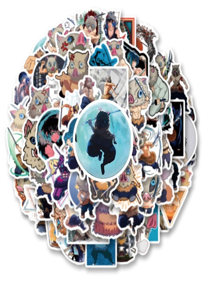 YEESACG 63pcs Hashibira Inosuke Japanese Anime Romantic Aesthetics Retro Funny Stickers Pop Kawaii Pack | Vsco Funny Cool Deacls Graffiti Stickers Vinyl for Water Bottle Skateboard Luggage Laptop - Image 5
