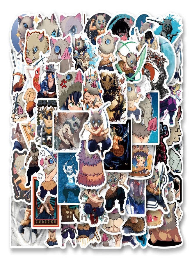 YEESACG 63pcs Hashibira Inosuke Japanese Anime Romantic Aesthetics Retro Funny Stickers Pop Kawaii Pack | Vsco Funny Cool Deacls Graffiti Stickers Vinyl for Water Bottle Skateboard Luggage Laptop - Image 1