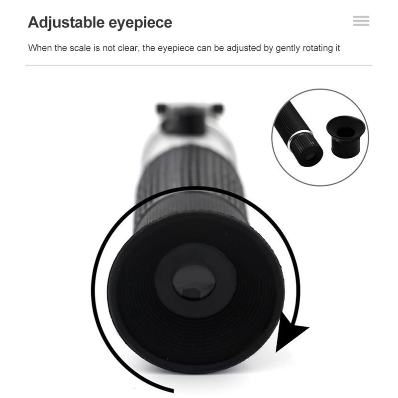 Refractometer, Hand Held Optical 4-in-1 Freezing Refractometer Concentration of Urea with ATC for Car Manufacturers Large Fleet - Image 5