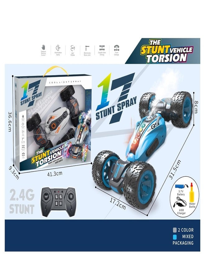 Giptoc 360° RC Stunt Car for Kids | Twist & Spin Remote Control Car with Gesture Sensor | 6-Channel Drift Toy with USB Charging - Image 5