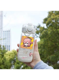 Generic Original God Water Cup Wendi Wanye High-looking Primary School Student Cup High Temperature Resistant Leak-proof Drop-proof Outdoor Portable Straw Cup-Color:[400ml Drop-resistant Straw Cup] Single Product + Lanyard-Capacity:Clock 1  - Image 5