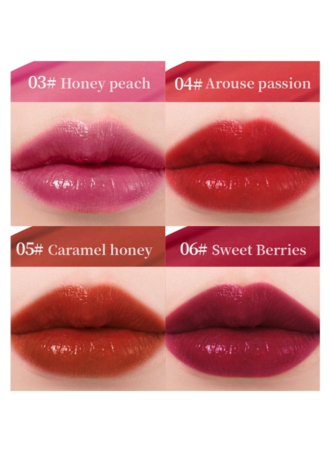 Sheloves - Plumping Lips-Feel The Lip Fiery, Hydrating Lip Care,Buxom Plant Lips Oil, Treatment Serum Volumizing For Dry Cracked Lips,  Plumping Gloss Lips Filler Lip Mask 04# Arouse Passion - Image 1