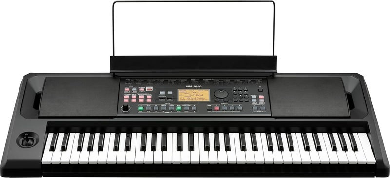Korg EK-50 Digital Keyboard with 61 Touch Sensitive Keys - Black - Image 1