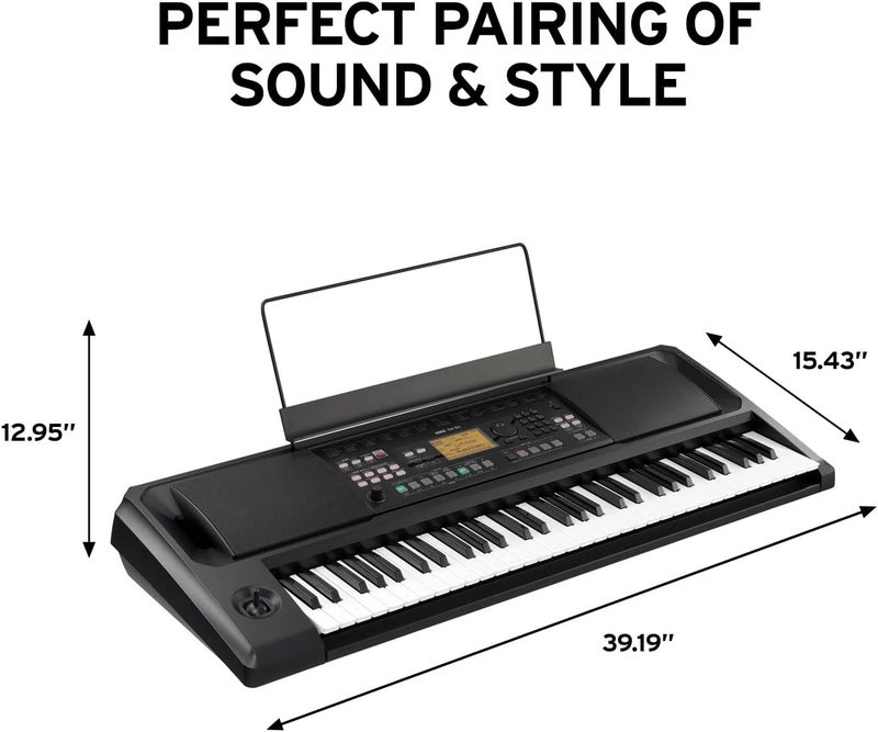 Korg EK-50 Digital Keyboard with 61 Touch Sensitive Keys - Black - Image 4
