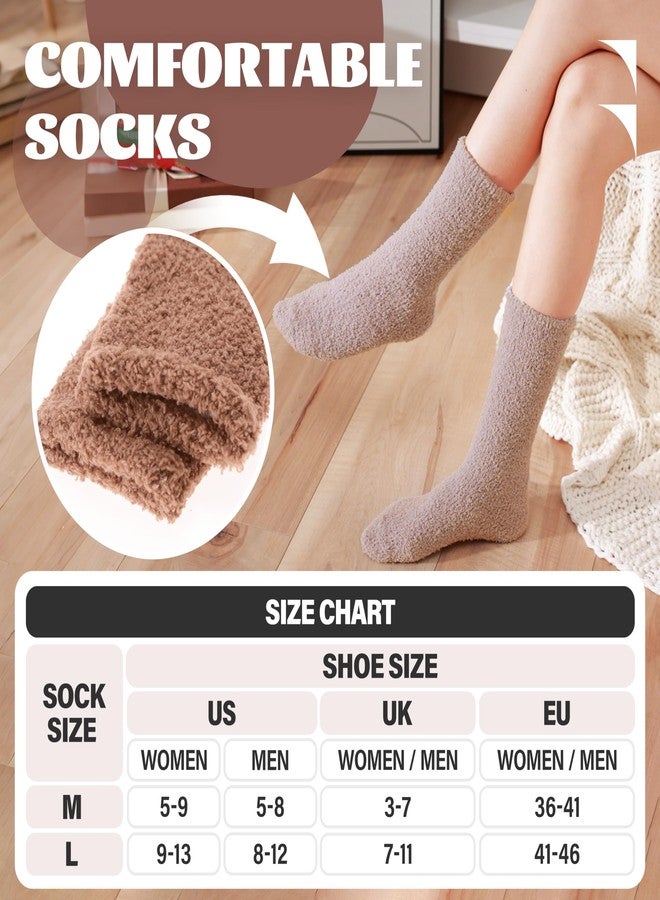 ANTSANG جوارب ANTSANG الناعمة للنساء والرجال، جوارب شتوية دافئة وناعمة ودافئة، جوارب سميكة مخملية، 5 أزواج (عادية، متوسطة) - Image 5