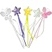 PPXMEEUDC Princess Wand Kit for Girls Magical Toy Wands for Dress Up Halloween Costume Magic Shows Cosplay Birthday Party Baby Showers Butterfly and Star Wands - Image 2