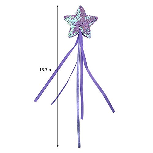 PPXMEEUDC Princess Wand Kit for Girls Magical Toy Wands for Dress Up Halloween Costume Magic Shows Cosplay Birthday Party Baby Showers Butterfly and Star Wands - Image 5