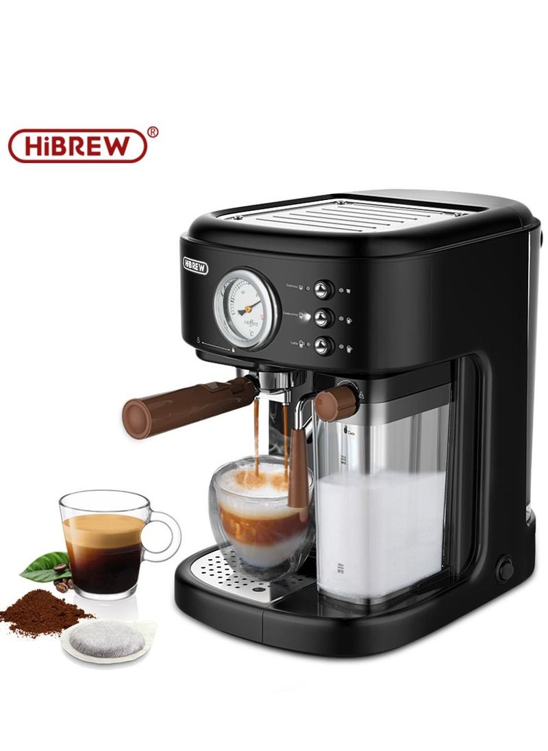 HiBREW HiBREW Fully Automatic Espresso Cappuccino Latte  High Pressure Steam 3 in 1 Coffee Machine Automatic Hot Milk Froth ESE Pod And Ground Coffee H8A  - Image 1