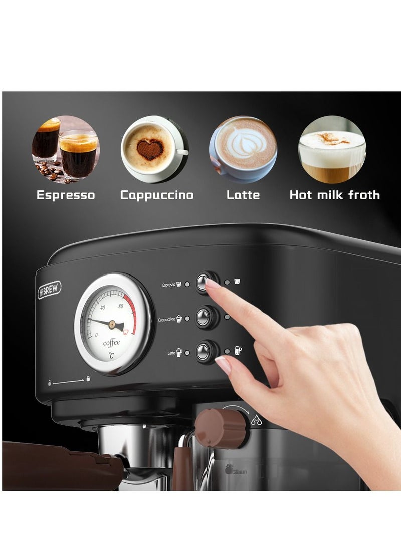 HiBREW HiBREW Fully Automatic Espresso Cappuccino Latte  High Pressure Steam 3 in 1 Coffee Machine Automatic Hot Milk Froth ESE Pod And Ground Coffee H8A  - Image 4