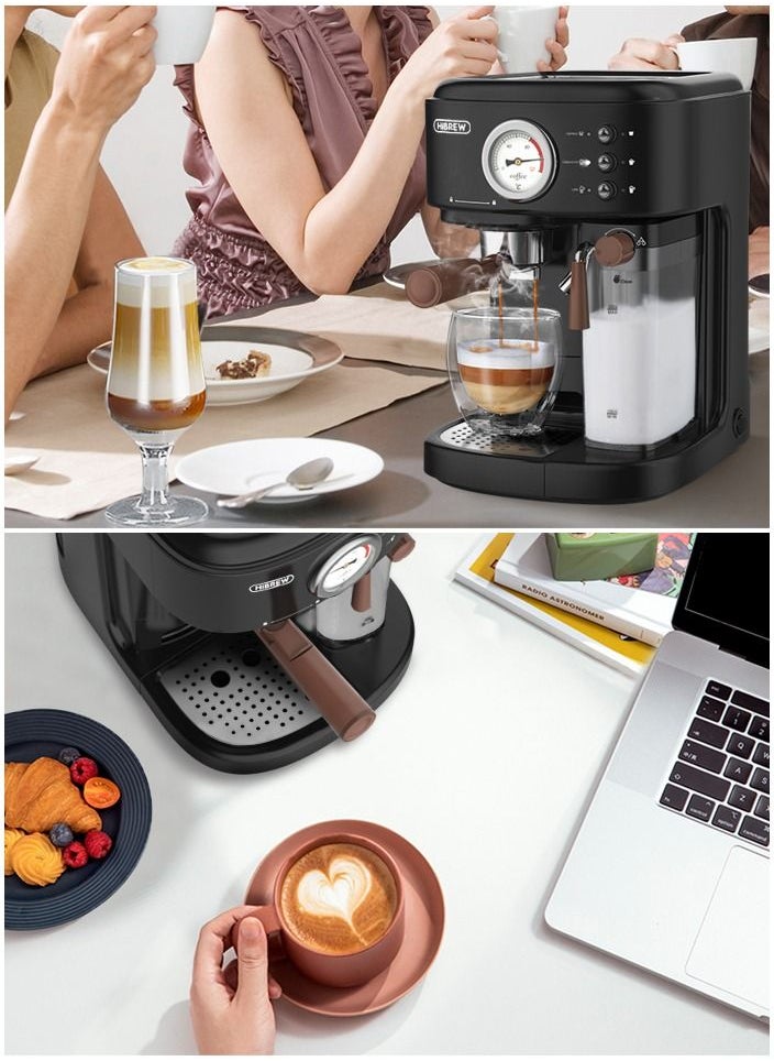 HiBREW HiBREW Fully Automatic Espresso Cappuccino Latte  High Pressure Steam 3 in 1 Coffee Machine Automatic Hot Milk Froth ESE Pod And Ground Coffee H8A  - Image 5
