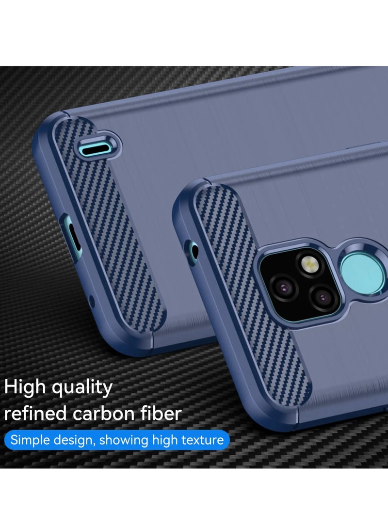 غطاء حماية خلفي أنيق من السيليكون لهاتف Lenovo K12 باللون الأزرق