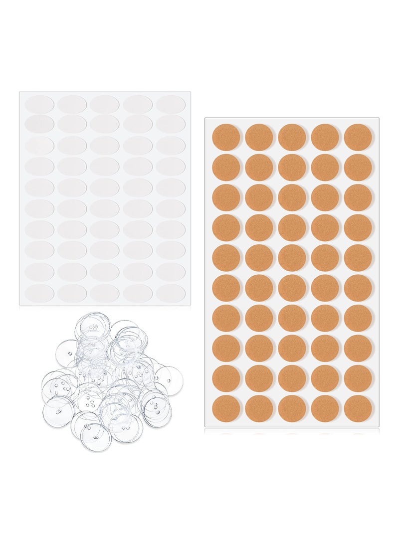 300 PCS Mixed Invisible Earring Support Patches, Waterproof Silicone Lifters for Heavy Earrings, White Earlobe Stabilizers, Comfortable and Discreet Earring Support Pads. - Image 1
