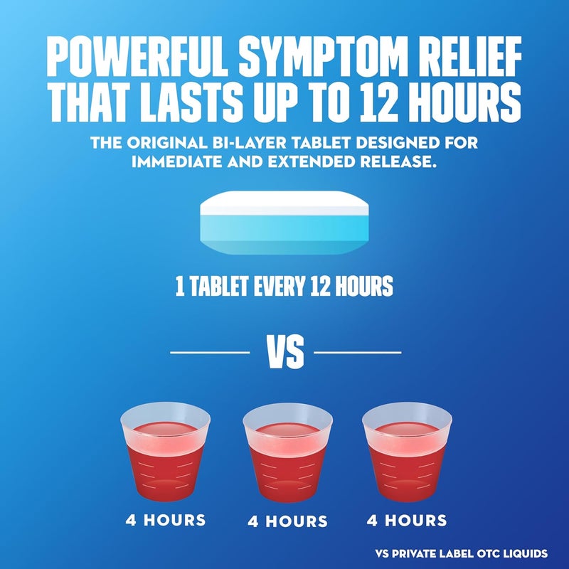 MUCINEX أقراص تخفيف احتقان الصدر بحد أقصى 12 ساعة للإفراج الممتد 14 حبة 1200 ملغ جوايفينيسين مع تخفيف ممتد لاحتقان الصدر الناتج عن المخاط الزائد يخفف ويحرر المخاط - Image 4