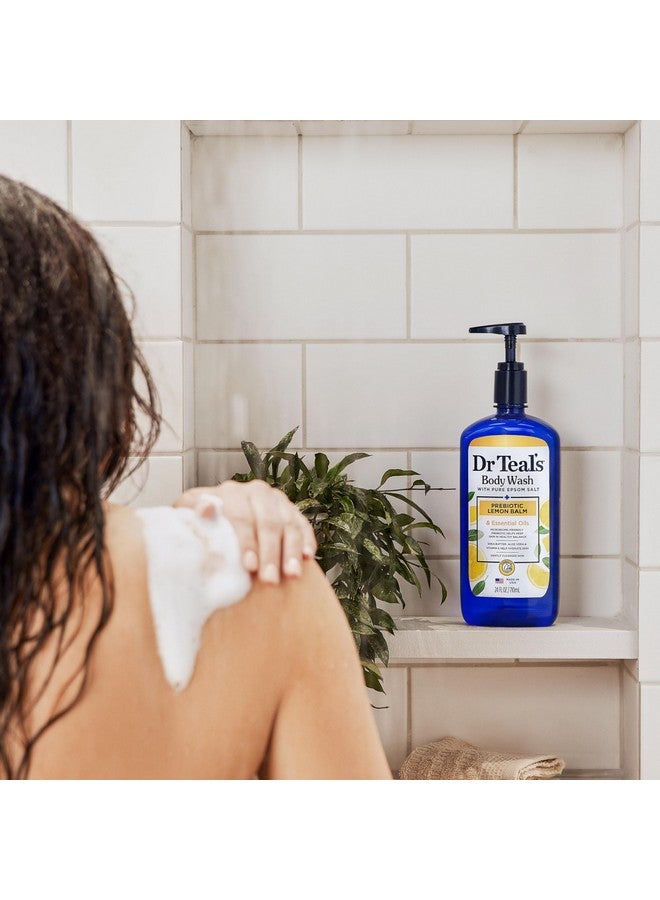Dr Teal's Body Wash With Pure Epsom Salt With Prebiotic Lemon Balm & Sage 24 Fl Oz (Pack Of 4) (Packaging May Vary) - Image 5