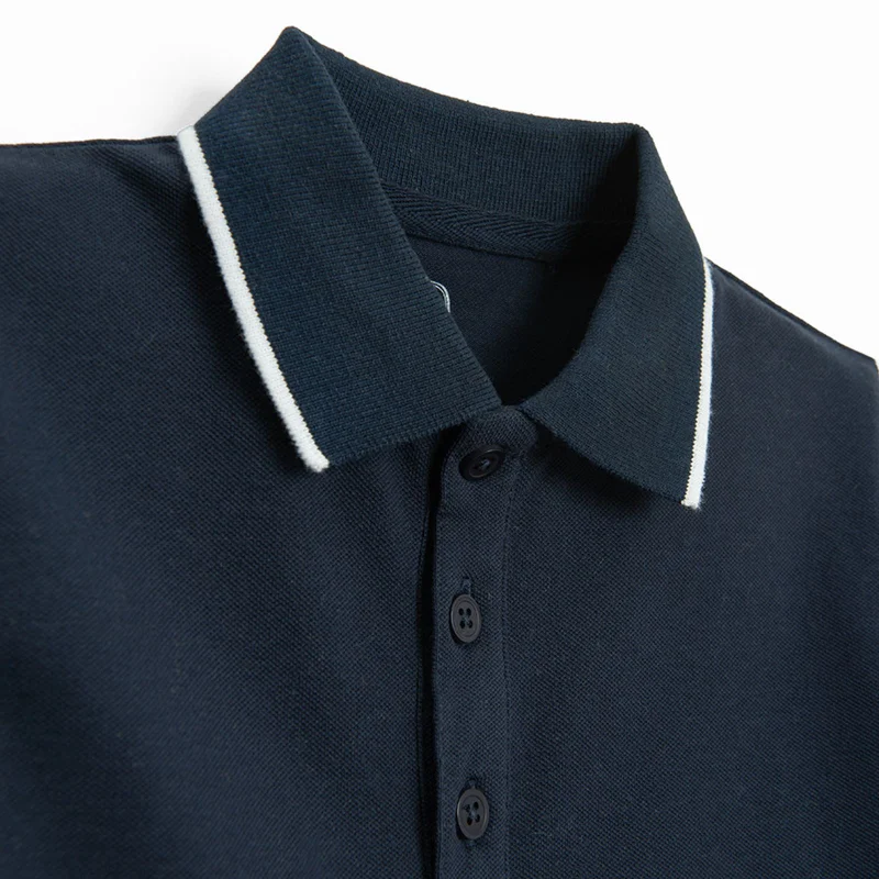 Cool Club NAVY BLUE COTTON, ELASTANE T-SHIRT POLO S/S
