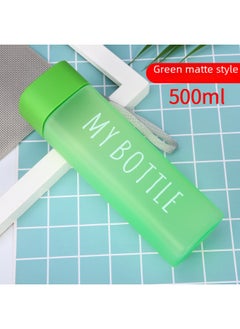 Generic Creative Sports Plastic Square Cup Student Portable Square Cup Fashion Square Cup Gift Cup Wholesale-Color:Round Cover Red-Capacity:500ml Material Pet  - Image 3