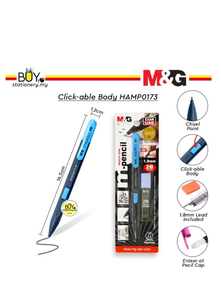 M&G M&G Chenguang 1.8mm Mechanical Pencil + 2B Lead Refill - No:HAMP0173  - Image 3