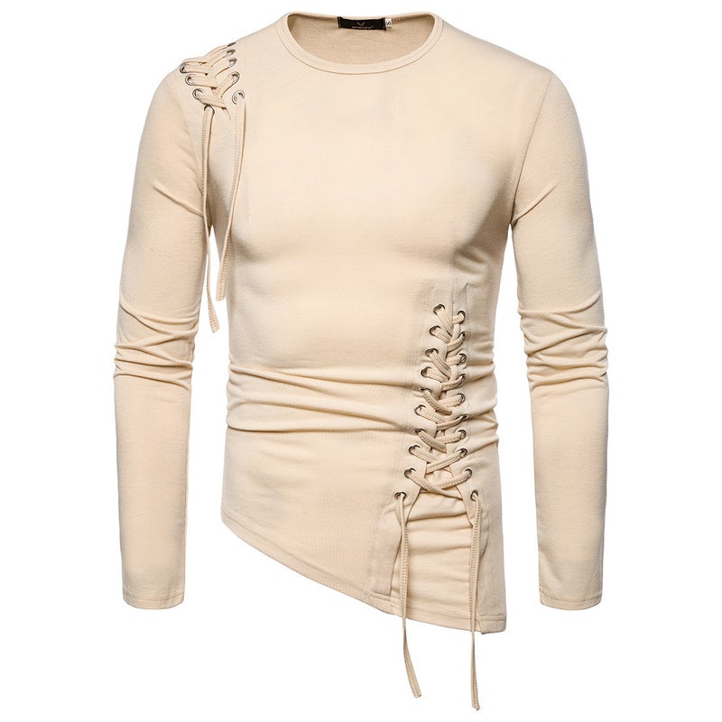 2019 Fashion European Size Men'S Casual Long Sleeve T-Shirt Irregular T-Shirt Men - Image 1