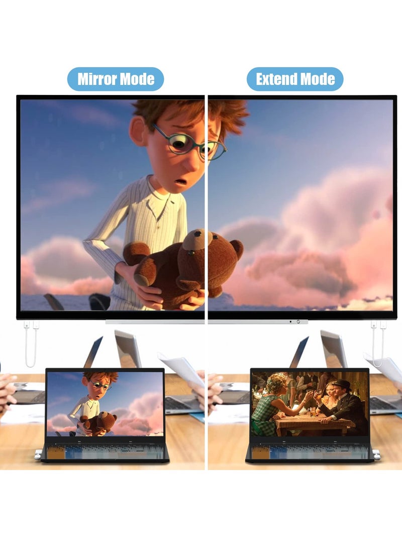 امتداد HDMI اللاسلكي، جهاز إرسال واستقبال HDMI لاسلكي 30 م/98 قدم HD 1080p يدعم بث الفيديو والصوت بتقنية 2.4/5GHz إلى جهاز العرض/ HDTV/ شاشة الكمبيوتر المحمول/ الكاميرا/ الهاتف. - Image 5